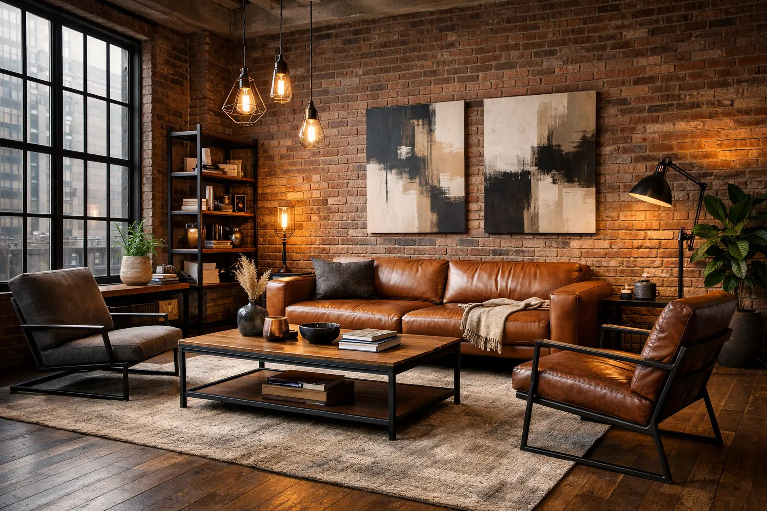 Modern Industrial Living Room